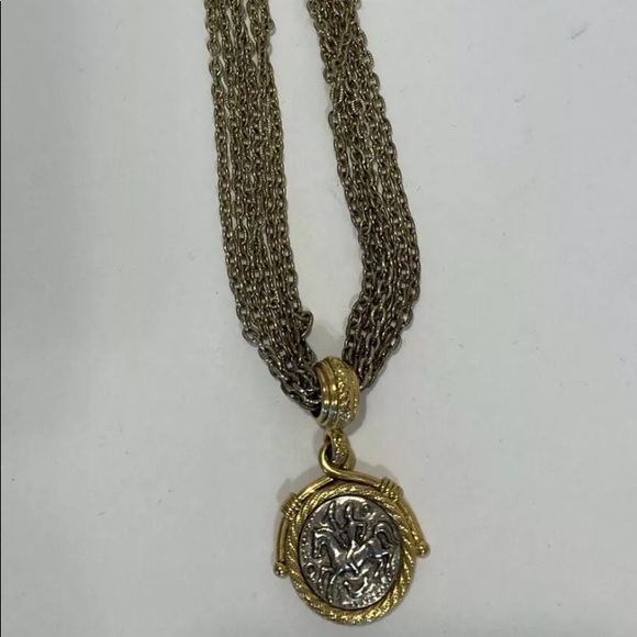 1928 jewelry equestrian warrior multi chain - Picture 1 of 5